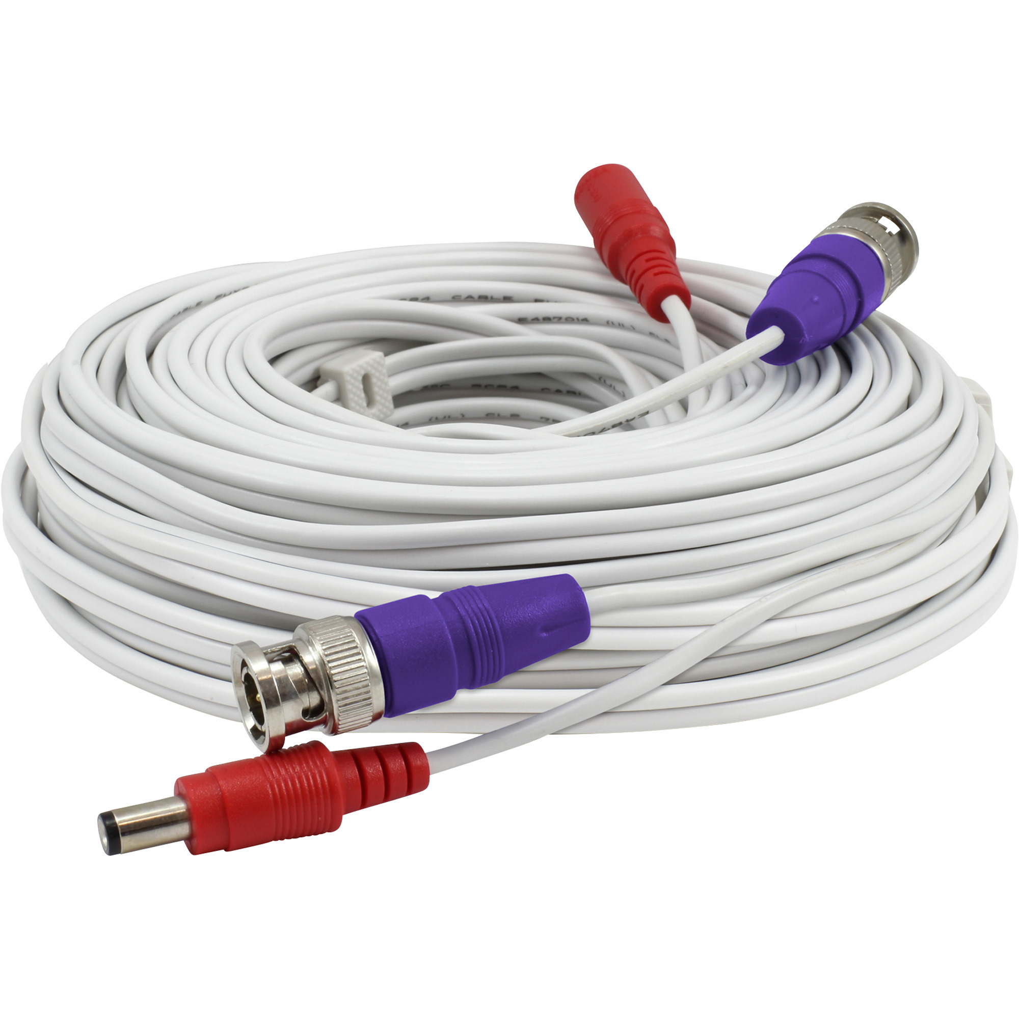 Swann Communications 50ft.L Fire-Rated BNC Cable, White, Supports 4K Ultra HD Resolutions, Model# SWPRO-15ULCBL-GL